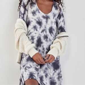 Anthropologie Saturday Sunday Polly Tiered Tie Dye Dress Medium